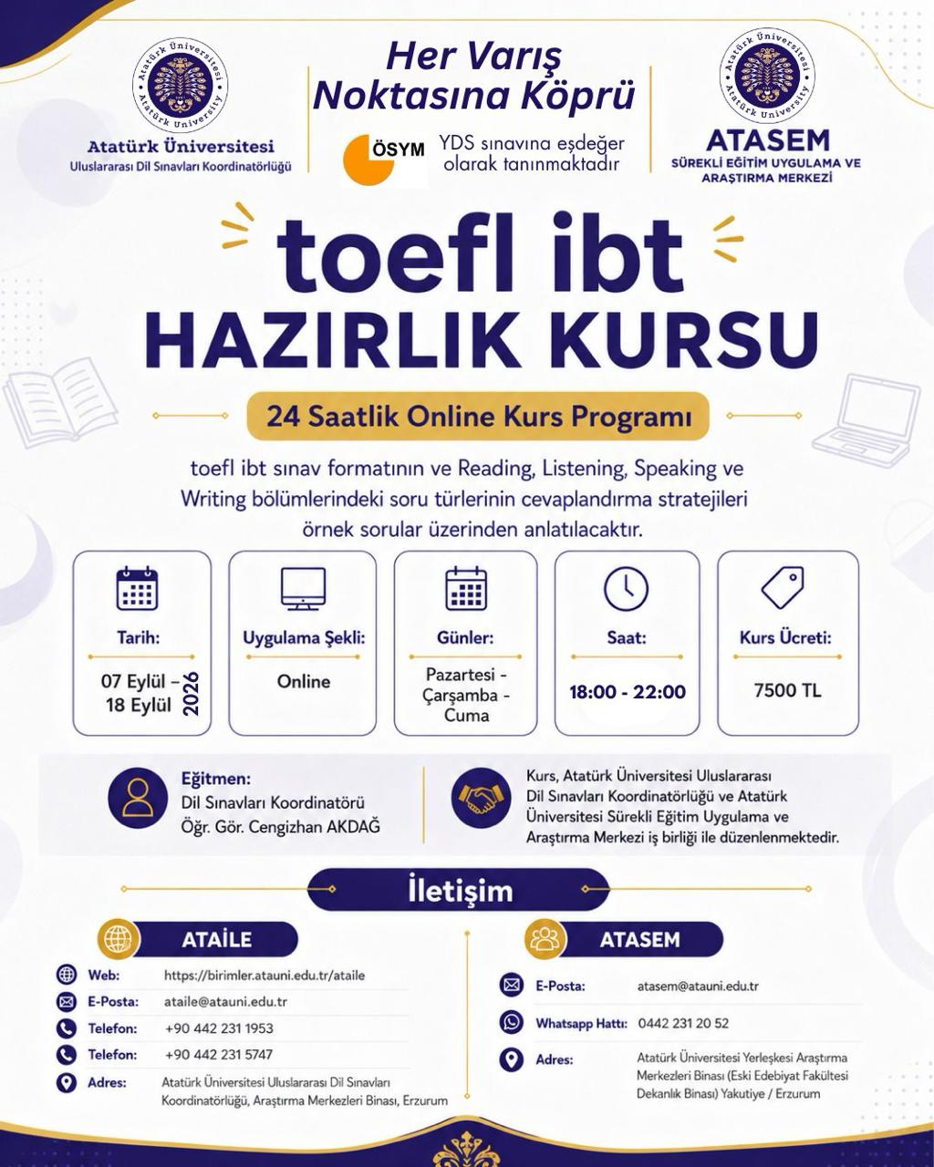 TOEFL IBT HAZIRLIK KURSU