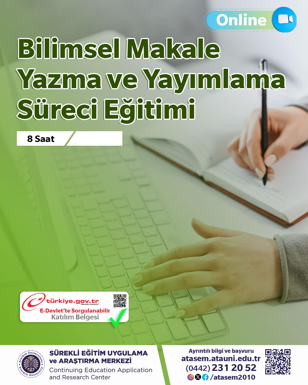 BİLİMSEL MAKALE YAZMA VE YAYIMLAMA SÜRECİ EĞİTİMİ
